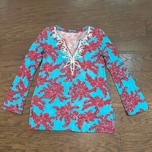 Lilly Pulitzer Westley Tunic Rhode Island Reef Size Small